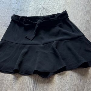 Zara Black Mini Skirt with Belt